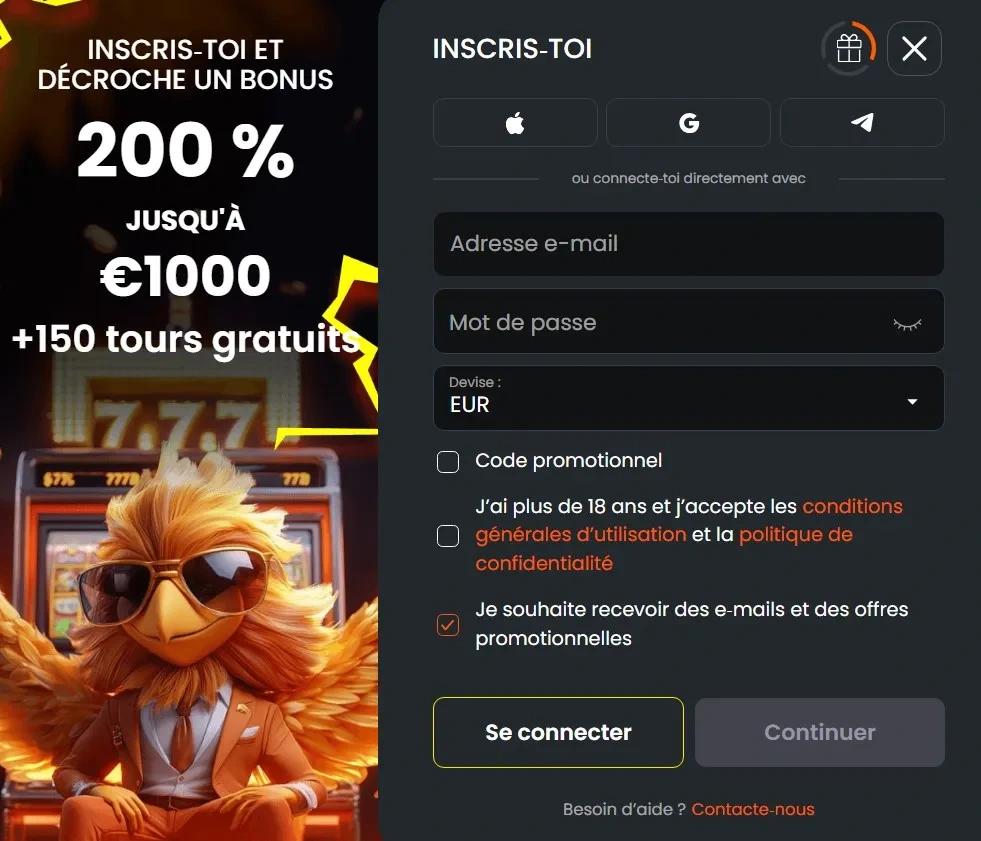 Inscription et Vérification